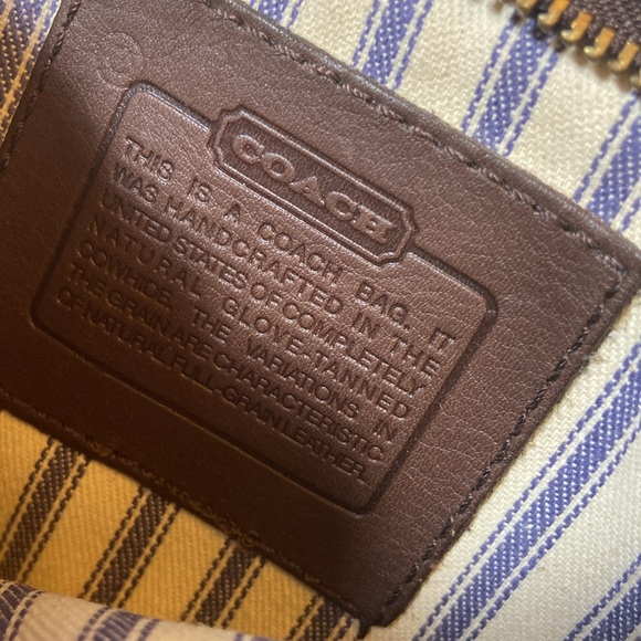 Vintage COACH Clutch Case Makeup Money Pouch Brown Chestnut Leather Top Zipper - Picture 7 of 7